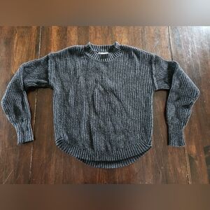 Cozy Black Knit Sweater Medium